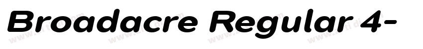 Broadacre Regular 4字体转换